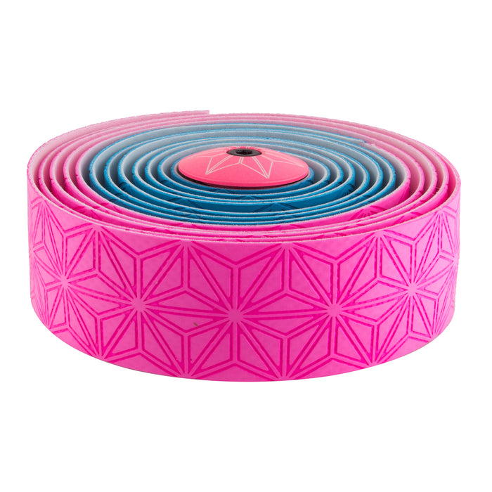 SUPACAZ Super Sticky Kush Multi Color Bar Tape Neon Pink/Neon Blue