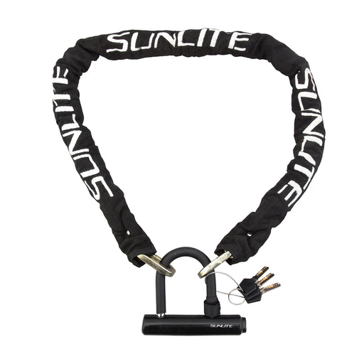 SUNLITE Defender Mini-U/Chain lock 10mm Black Key Bike Lock