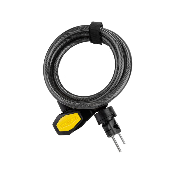 SUNLITE Defender D3 Key/Cable Lock 10mm Black Key Bike Lock