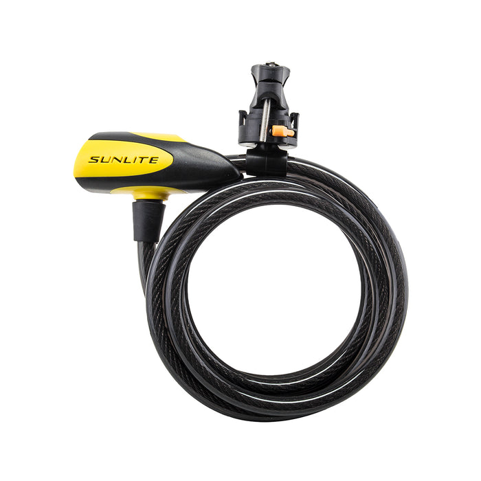 SUNLITE Defender D1 Key Lock 10mm Black/Yellow Key Includes Bracket Bike Lock