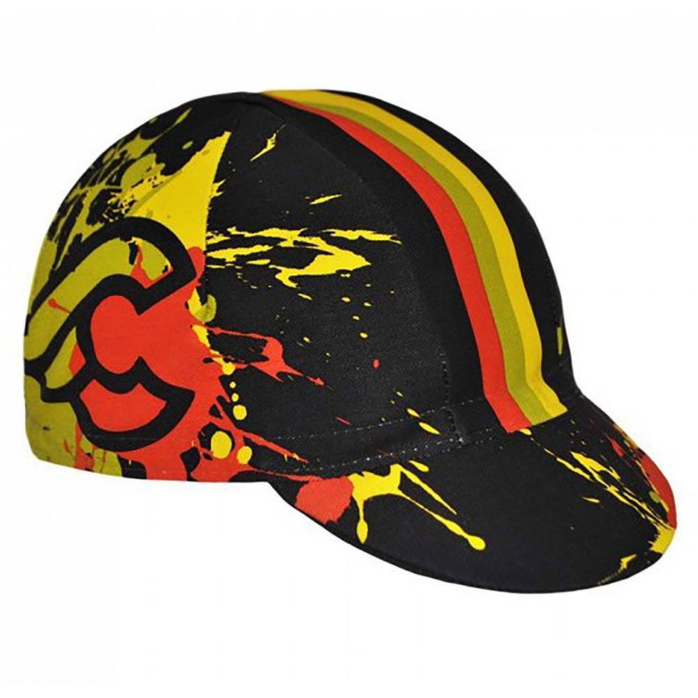 Cinelli Cycling Cap, Splash, Black/Yellow