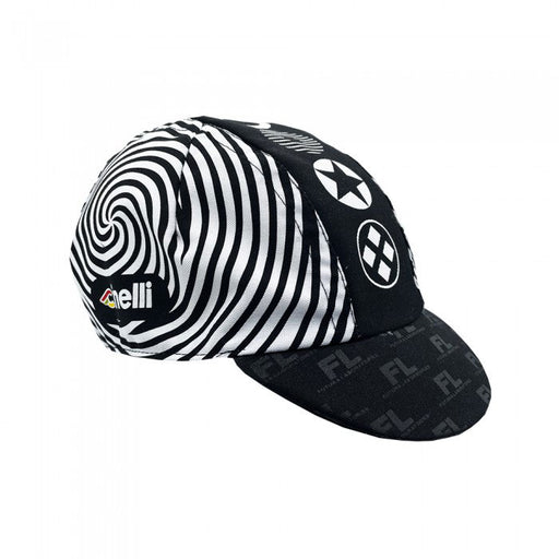 Cinelli Cycling Cap, Futura Spiral, Black/White