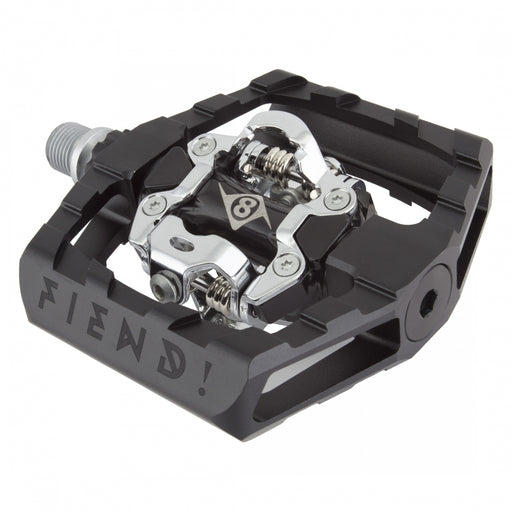 ORIGIN8 Fiend! All-Mountain Double Clipless 9/16" Black/Silver Bicycle Pedals
