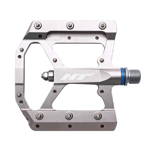 HT Components, AE05, EVO+, Platform Pedals, Body: Aluminum, Spindle: Cr-Mo, 9/16'', Grey, Pair