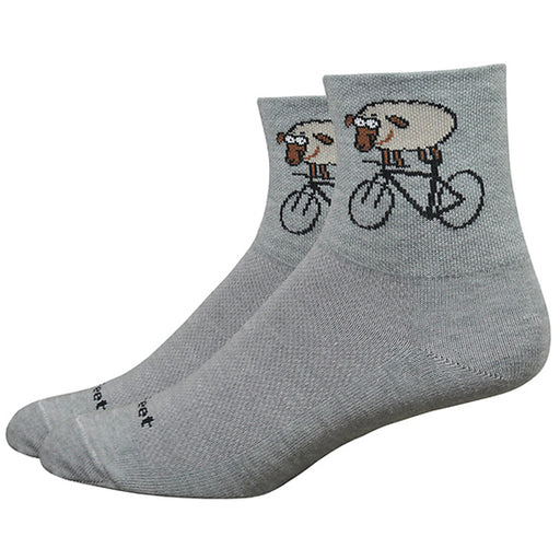 DeFeet Wooleator Comp 3" Rad Sheep Socks, 12, Grey