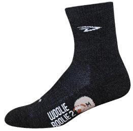 DeFeet Woolie Boolie 4 D-Logo Sock: Charcoal LG