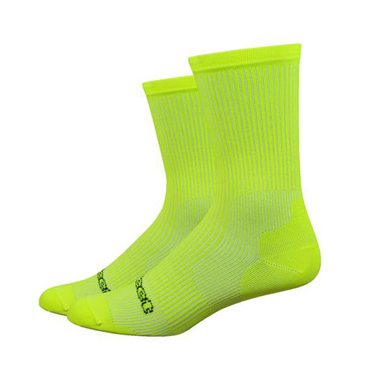 DeFeet Evo Classique 6" socks, hi-vis yellow 12+