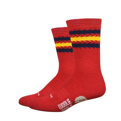 DeFeet Woolie Boolie Comp 6" Spirit socks, red 7-9