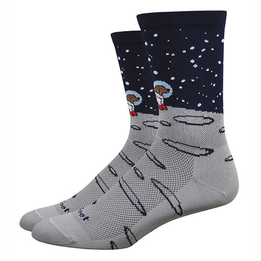 DeFeet Aireator 6" Moon Doggo Socks, Grey 12+