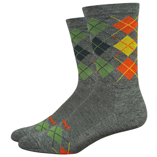 DeFeet Wooleator Comp 6" Argyle Socks, 12, Green
