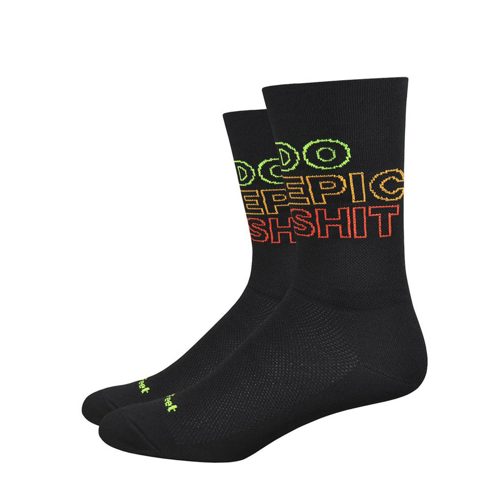 DeFeet Aireator 6" Do Epic Shit Socks, 7-9, Black/Yellow