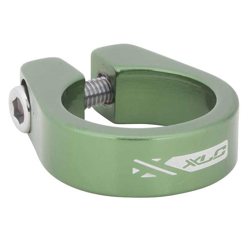 XLC, alum Seatpost Clamp w/ Bolt 31.8mm Green