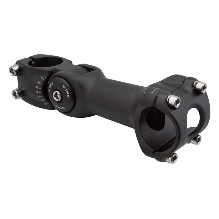 SUNLITE 0°-60° Adjustable Bike Stem 125mm Length 31.8mm Black