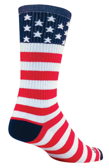 SockGuy Crew USA Flag Sock: Red/White/Blue SM/MD
