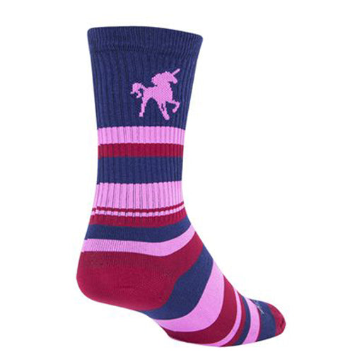 SockGuy Crew Pink Unicorn Sock: Pink LG/XL