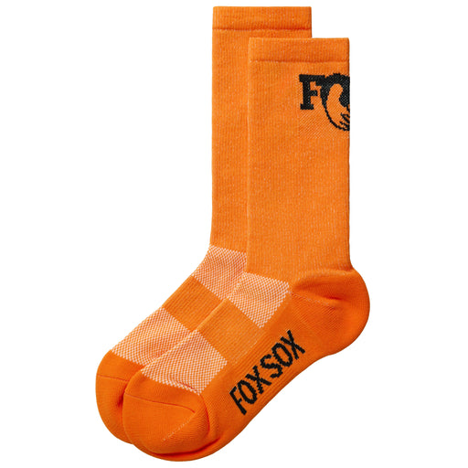 Fox Shox Hightail 7" Socks, L/XL, Orange