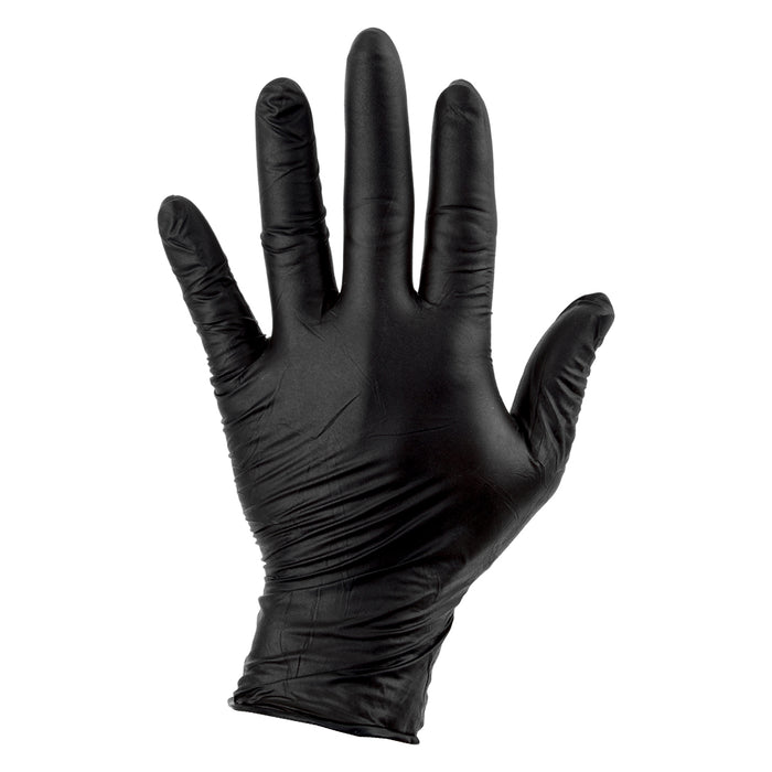 SUNLITE Mechanics Nitrile Gloves Black Extra Large Box of 100