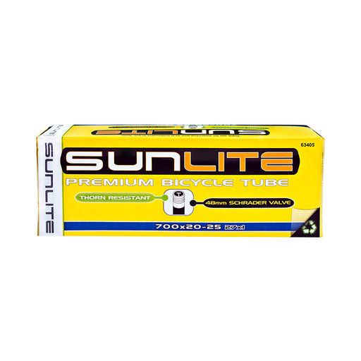 SUNLITE Thorn Resistant Schrader Valve 700x20-25 (27x1) Tube 48mm Smooth