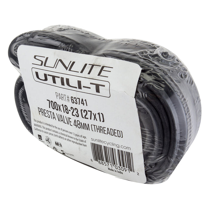 SUNLITE Utili-T Bulk Standard Presta Valve 700x18-23 (27x1) Tube 48mm Threaded