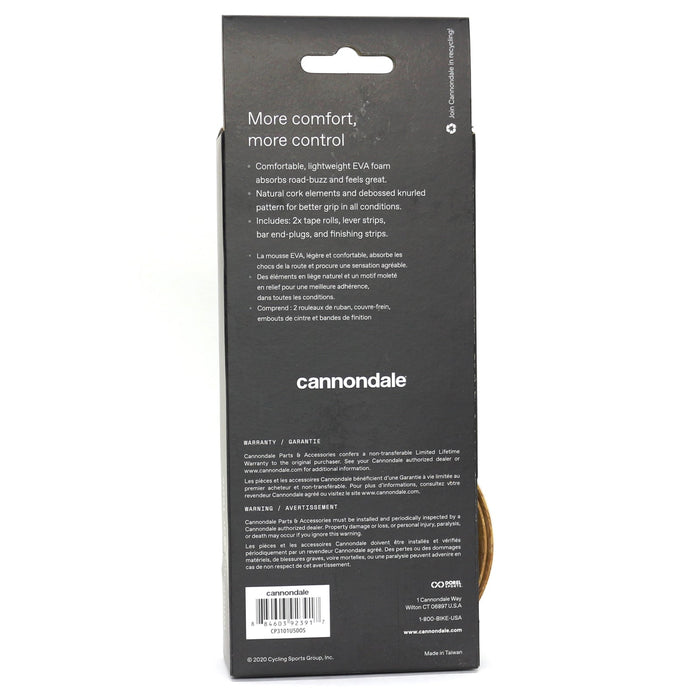 Cannondale KnurlCork 2.8mm Gel Handlebar Tape Brown/Tan CP3101U50OS