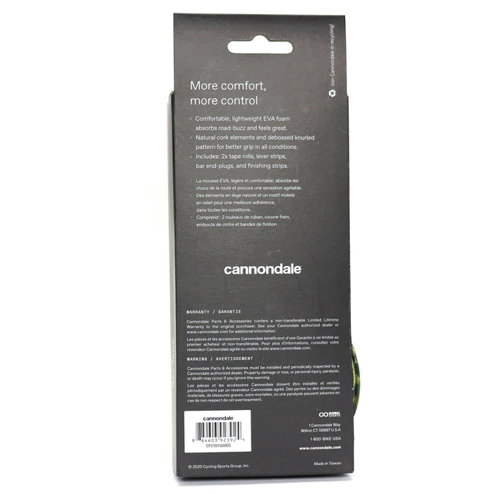 Cannondale KnurlCork 2.8mm Gel Handlebar Tape Green Camo CP3101U60OS