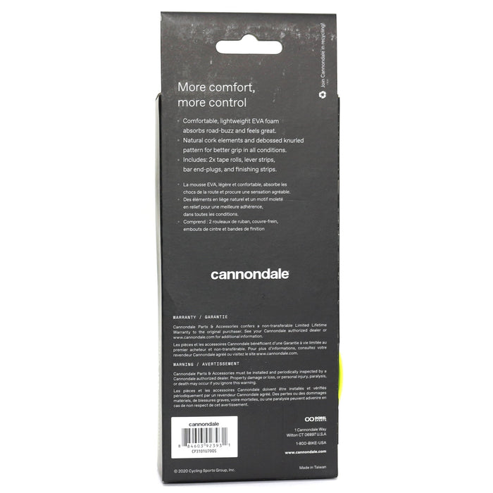Cannondale KnurlCork 2.8mm Gel Handlebar Tape Highlighter Yellow CP3101U70OS