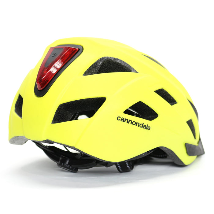 Cannondale Quick Adult Cycling Helmet w/ LED Light Highlighter Yellow Small/Medium