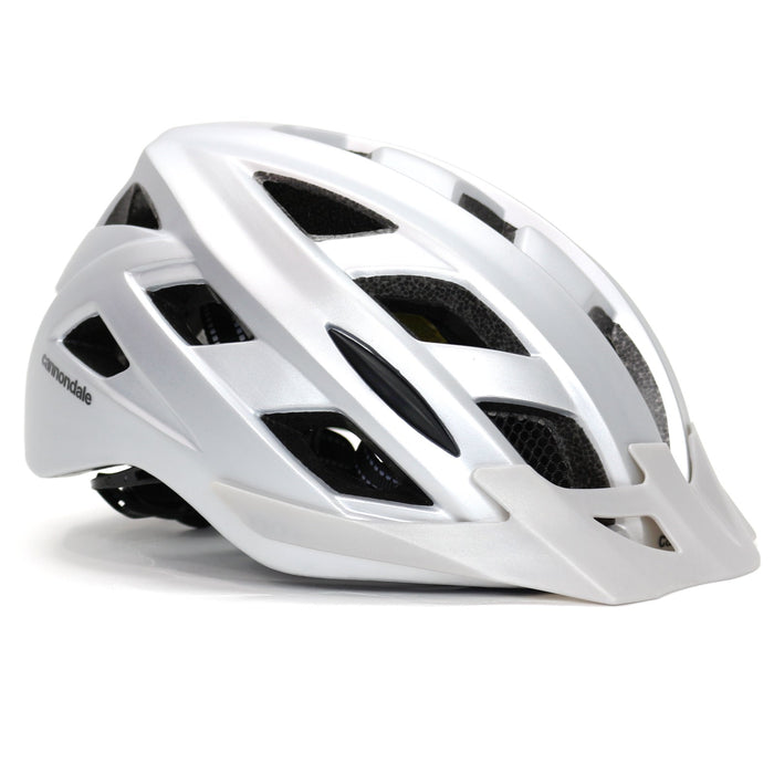 Cannondale Quick Adult Cycling Helmet w/ LED Light Silver Small/Medium