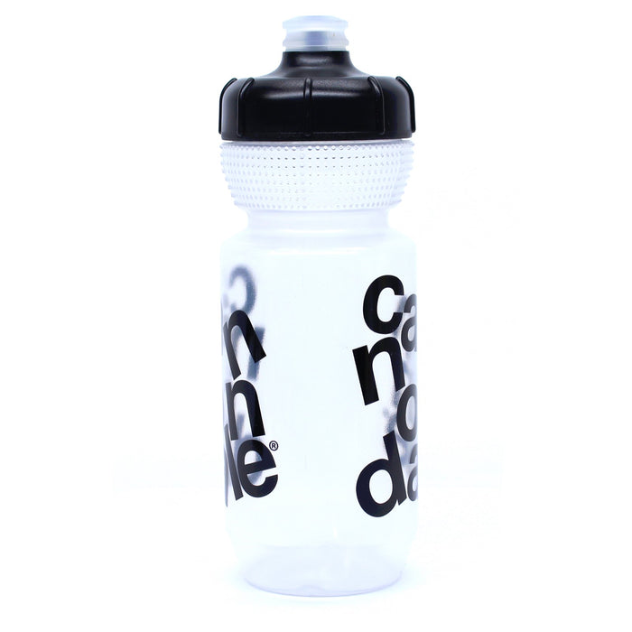 Cannondale Gripper Water Bottle Stacked Logo Clear w/ Black 600ml/21oz CP5302U2060