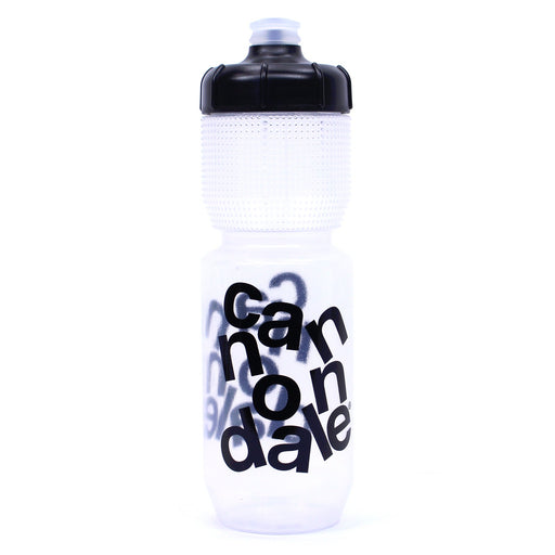 Cannondale Gripper Water Bottle Stacked Logo Clear w/ Black 750ml/25oz CP5302U2075