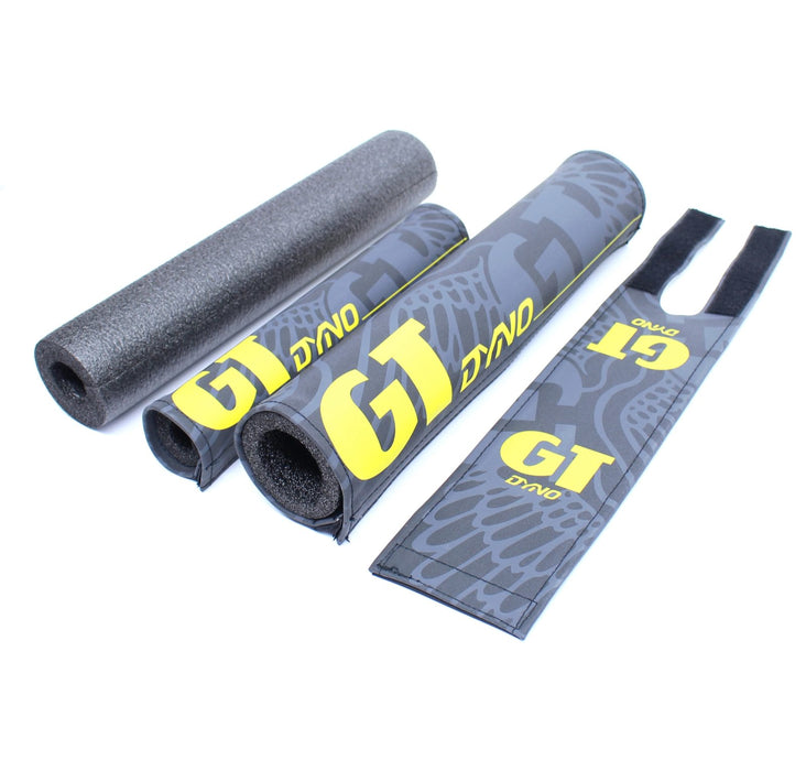 GT Bicycles 3 Piece Pad Set - GT/Dyno Black Yellow GP1400U1610