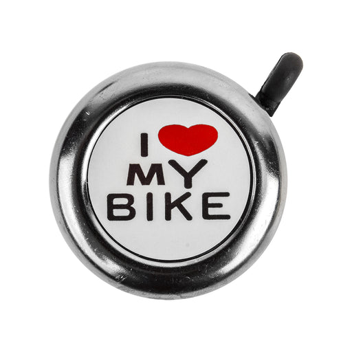 SUNLITE I Love My Bike Lever Steel Chrome Bike Bell
