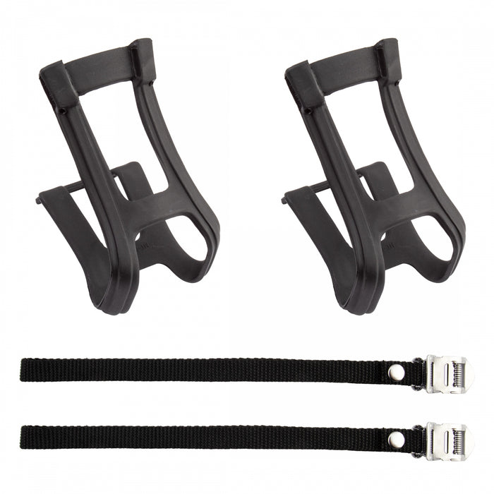 SUNLITE ATB Toe Clips and Straps Medium for Bicycle Pedals