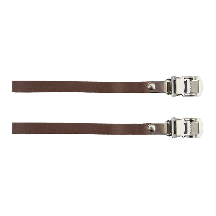 SUNLITE Leather Toe Straps 420mm Brown for Bicycle Pedals