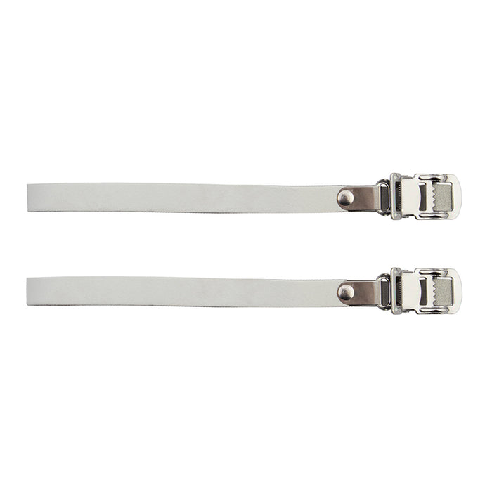 SUNLITE Leather Toe Straps 420mm White for Bicycle Pedals