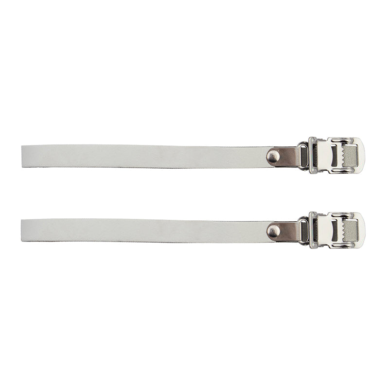 SUNLITE Leather Toe Straps 420mm White for Bicycle Pedals