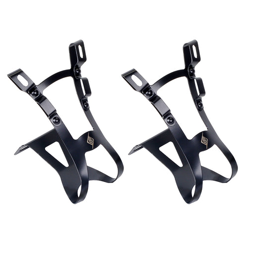 ORIGIN8 Double Barrel Toe Clips Large (70mm Depth) Black for Bicycle Pedals
