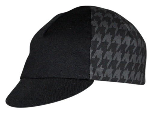 Pace Sportswear Hounds Tooth Cycling Cap, Blk/Grey - One Size
