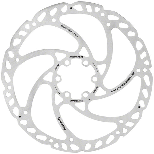 SwissStop Catalyst One Disc Rotor - 180mm, 6-Bolt, Silver