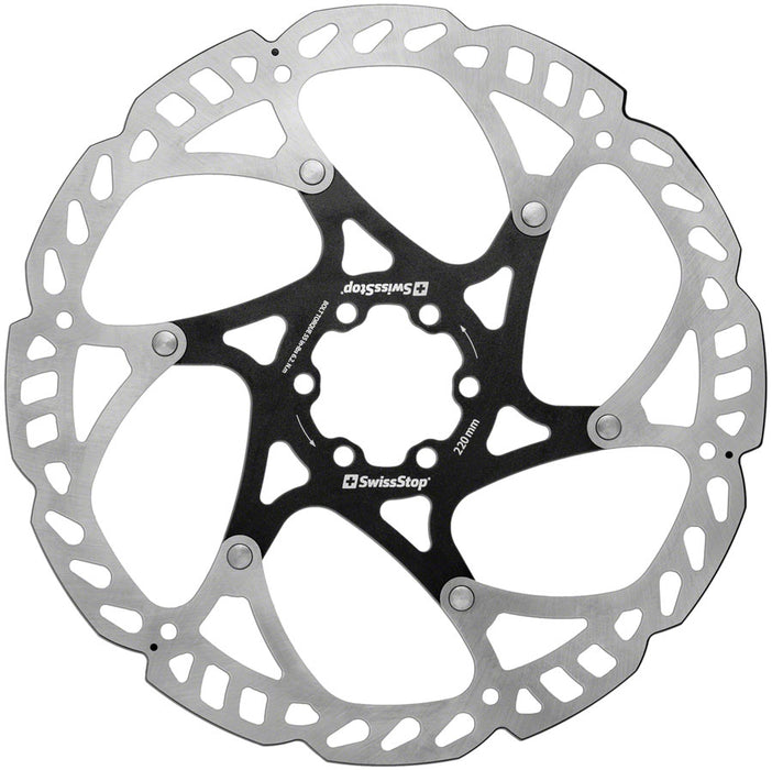 SwissStop Catalyst Pro Disc Rotor - 220mm, 6-Bolt, Silver/Black