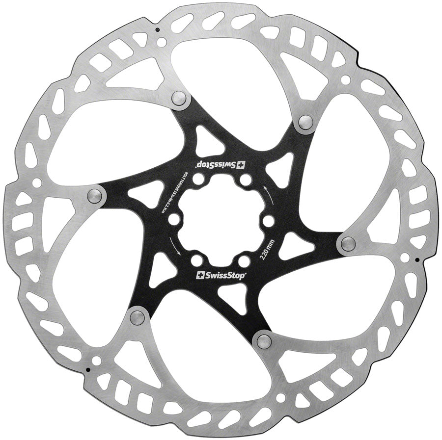 SwissStop Catalyst Pro Disc Rotor - 220mm, 6-Bolt, Silver/Black