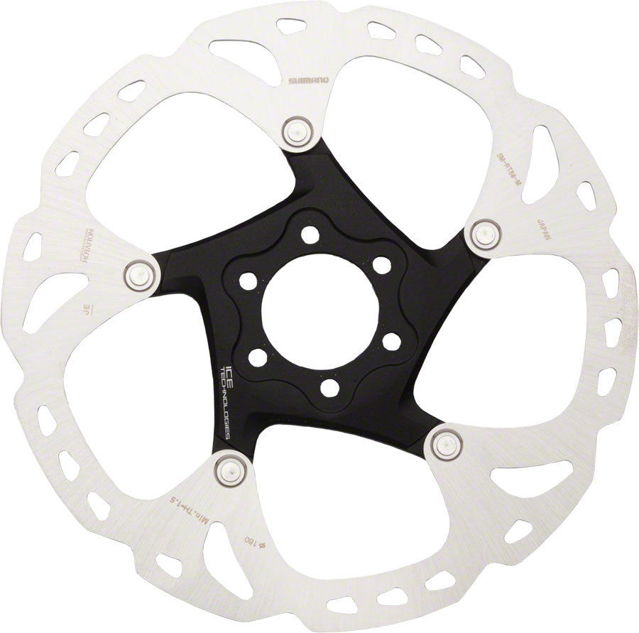 Shimano Deore XT SM-RT86-M Disc Brake Rotor - 180mm 6-Bolt Silver/Black