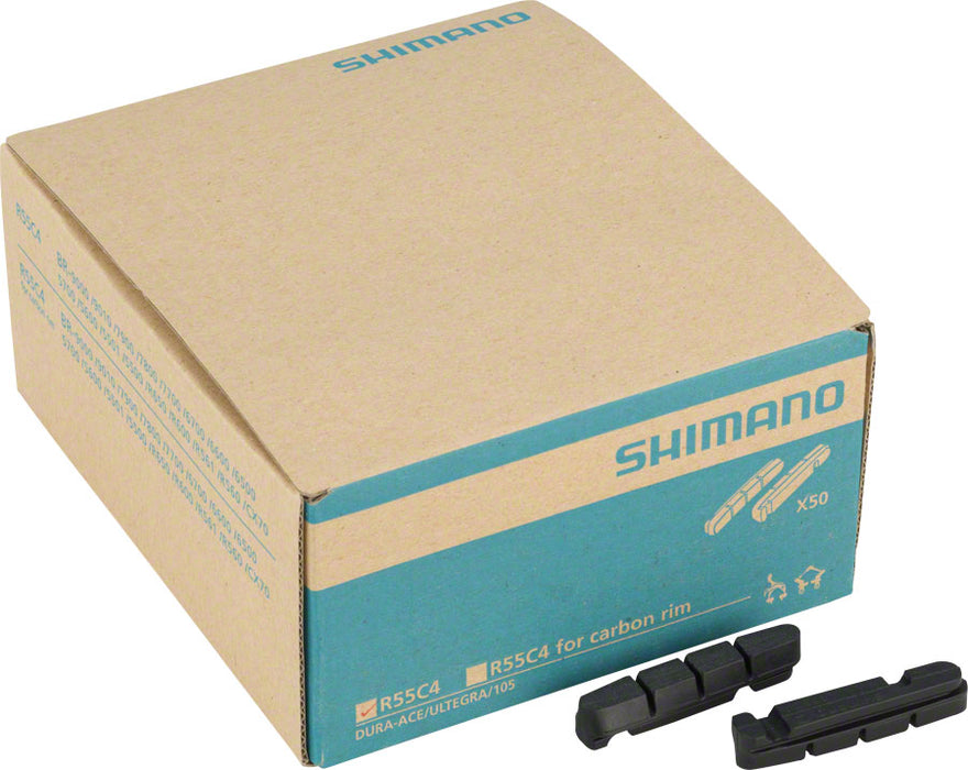 Shimano R55C4-A Road Brake Pads for Carbon Rims, Pair – Local Velo Shimano R55C4-A Road Brake Pads for Carbon Rims, Pair – Local Velo