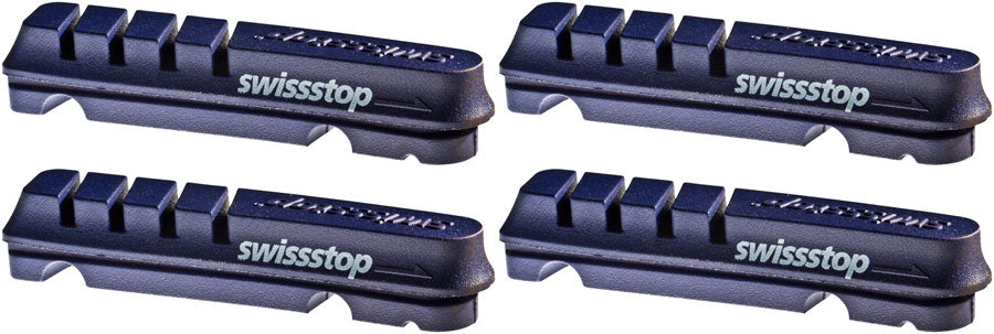 SwissStop Flash EVO Set of 4 SRAM/Compatible with Shimano Rim Brake Inserts, BXP Compound