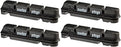 SwissStop FlashPro Set of 4 SRAM/Compatible with Shimano Rim Brake Inserts, Original Black Compound