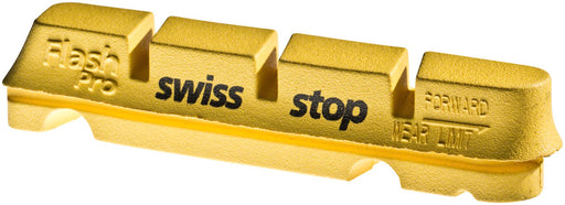 SwissStop FlashPro Set of 4 SRAM/Compatible with Shimano Rim Brake Inserts, Yellow King Compound