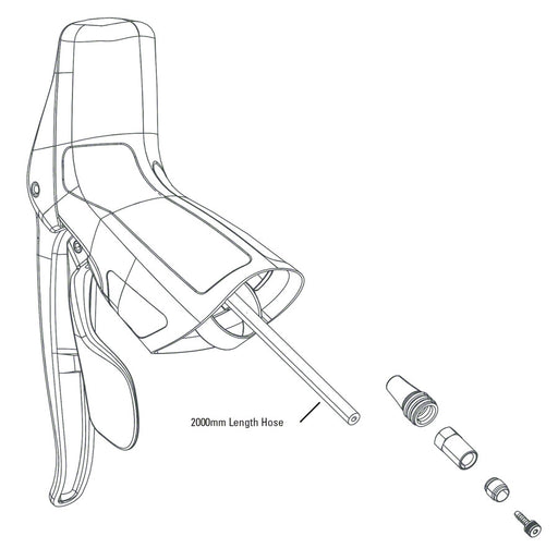 SRAM Red 22 Hydraulic Road Rear DoubleTap Lever Complete with 2000mm