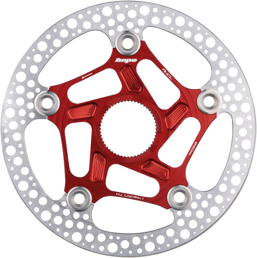 Hope RX Disc Rotor - 140mm, Center-Lock, Red