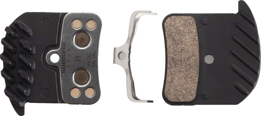 Shimano H03C Disc Brake Pad - Metal Aluminum Backed Finned For Saint BR-