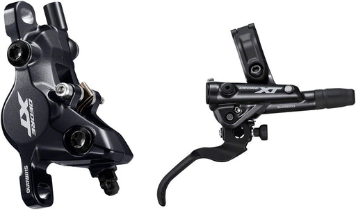 Shimano Deore XT BL-M8100/BR-M8100 Disc Brake and Lever - Rear, Hydraulic, Post Mount, 2-Piston, Black